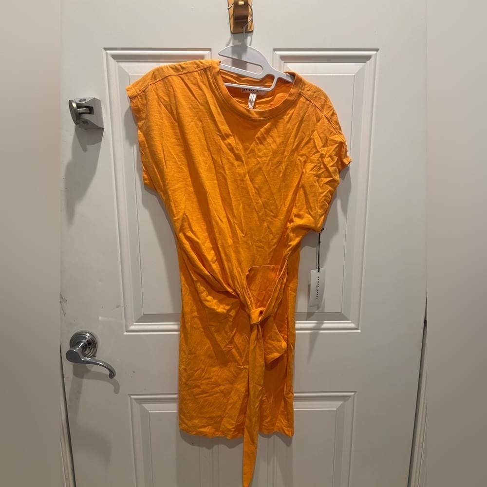 apiece apart nina cinched mini dress creamsicle - Picture 4 of 8